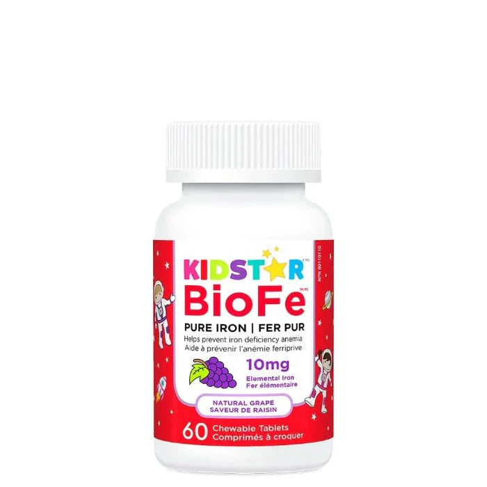 KidStar BioFe Pure Iron Chewable - Grape (60 Tablets)