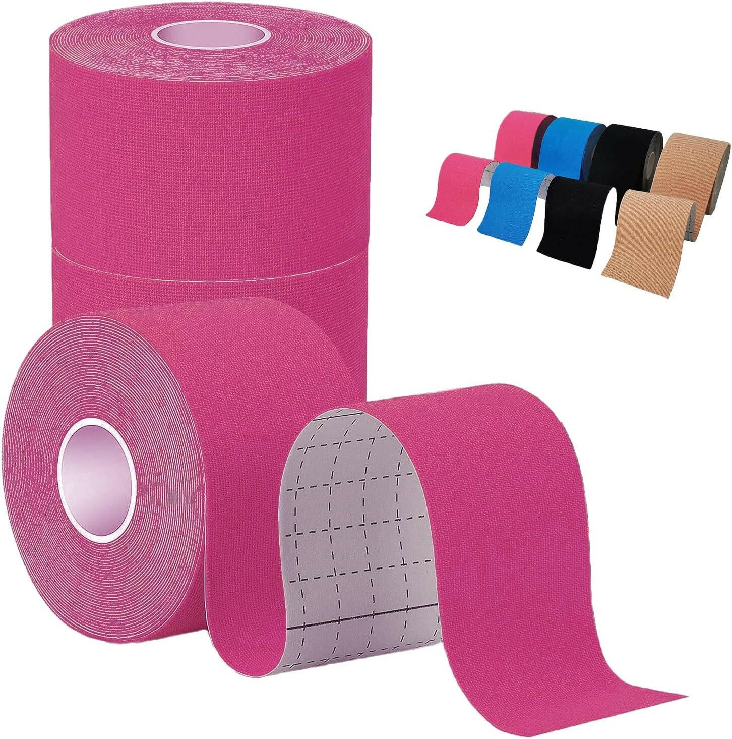 Kinesiology Tape for any activities (5cm x 5m roll) - Beige, Black, Pink, Blue