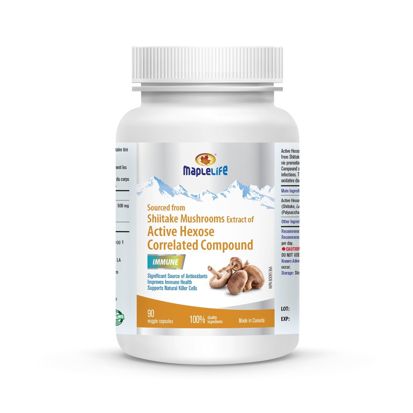Maplelife Active Hexose Correlated Compound 500mg (90 caps)