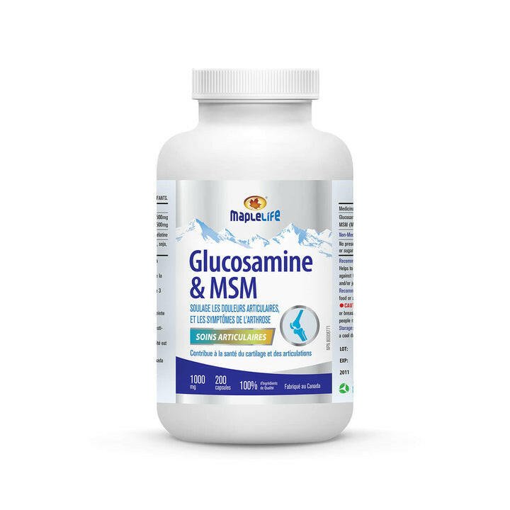 Maplelife Glucosamine & MSM 1000mg (200 Capsules)