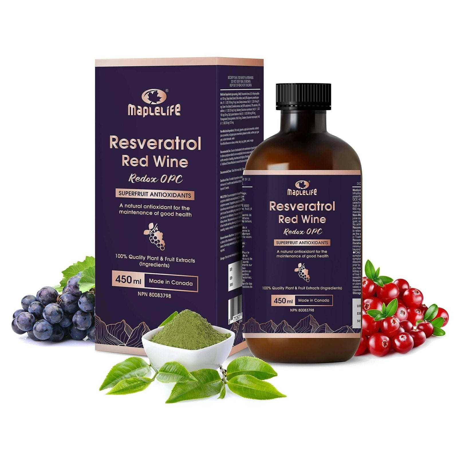 Maplelife Resveratrol & OPC Plus Liquid (450ml)
