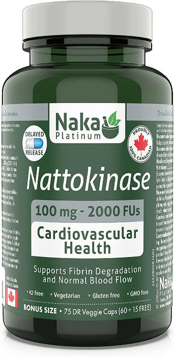 Naka Platinum Nattokinase 100mg / 2000 FUs - Bonus size (75 vcaps)