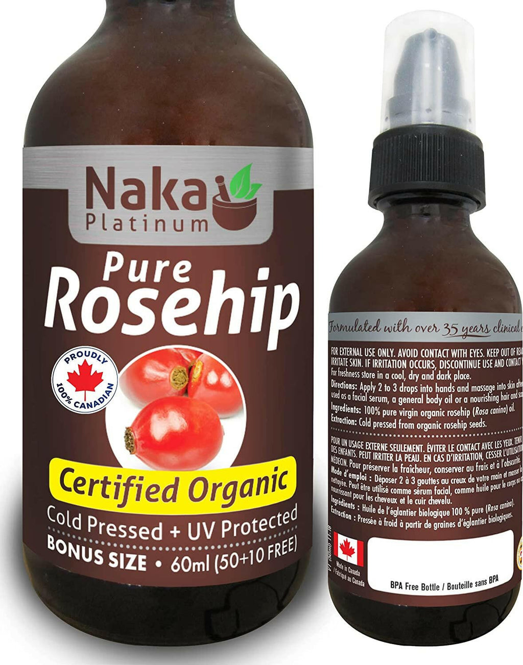 Naka Platinum Pure Rosehip, Certified Organic (60mL)