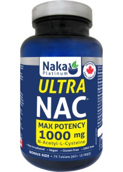 Naka Platinum Ultra NAC 1000mg (75 | 150 Tablets)