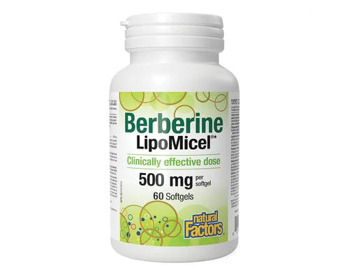 Natural Factors Berberine LipoMicel 500mg (60 softgels)