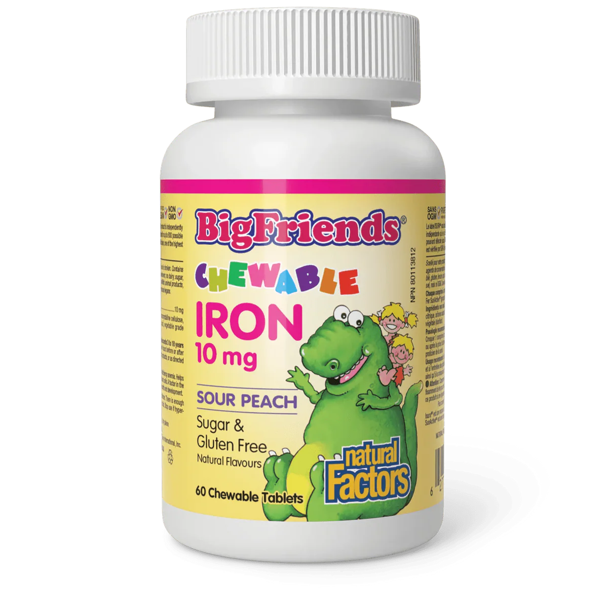 Natural Factors Big Friends Chewable Iron 10 mg (60 chewables)