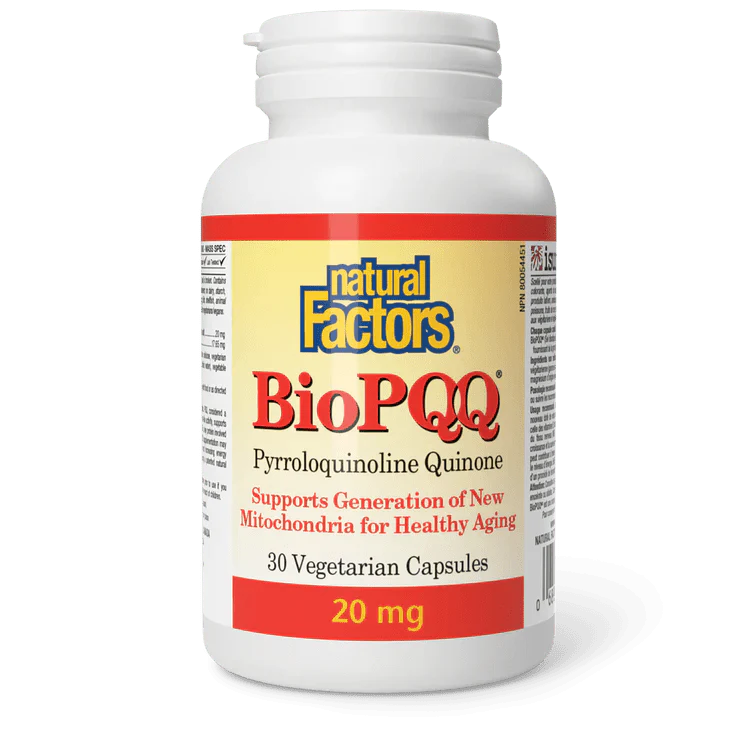 Natural Factors BioPQQ Pyrroloquinoline Quinone 20 mg (30 Softgels)