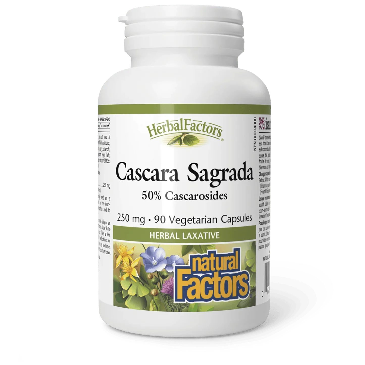 Natural Factors Cascara Sagrada 250 mg HerbalFactors (90 vcaps)