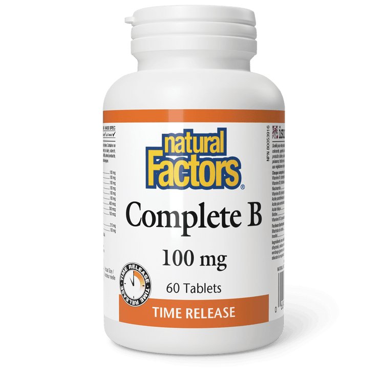 Natural Factors Complete B Timed Release 100 mg (60 Tablets)