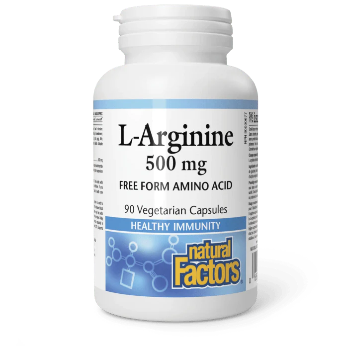 Natural Factors L - Arginine Amino Acid 500 mg (90 vcaps)