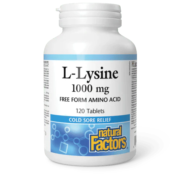 Natural Factors L - Lysine 1000mg (120 tablets)