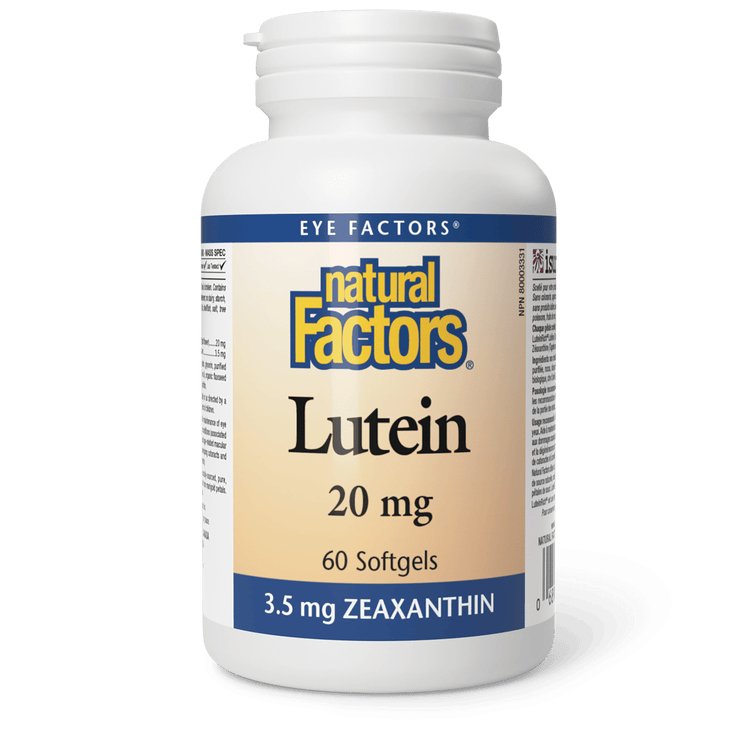 Natural Factors Lutein 20mg (60 | 120 Softgels)