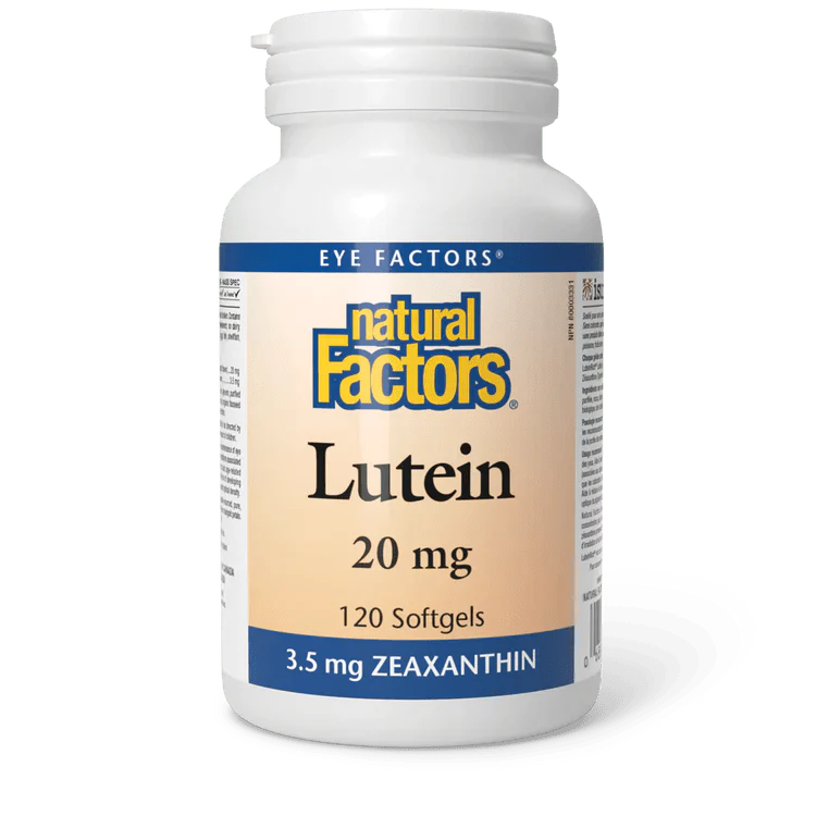 Natural Factors Lutein 20mg (60 | 120 Softgels)