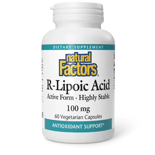 Natural Factors R - Lipoic Acid 100 mg Vegetarian Capsules