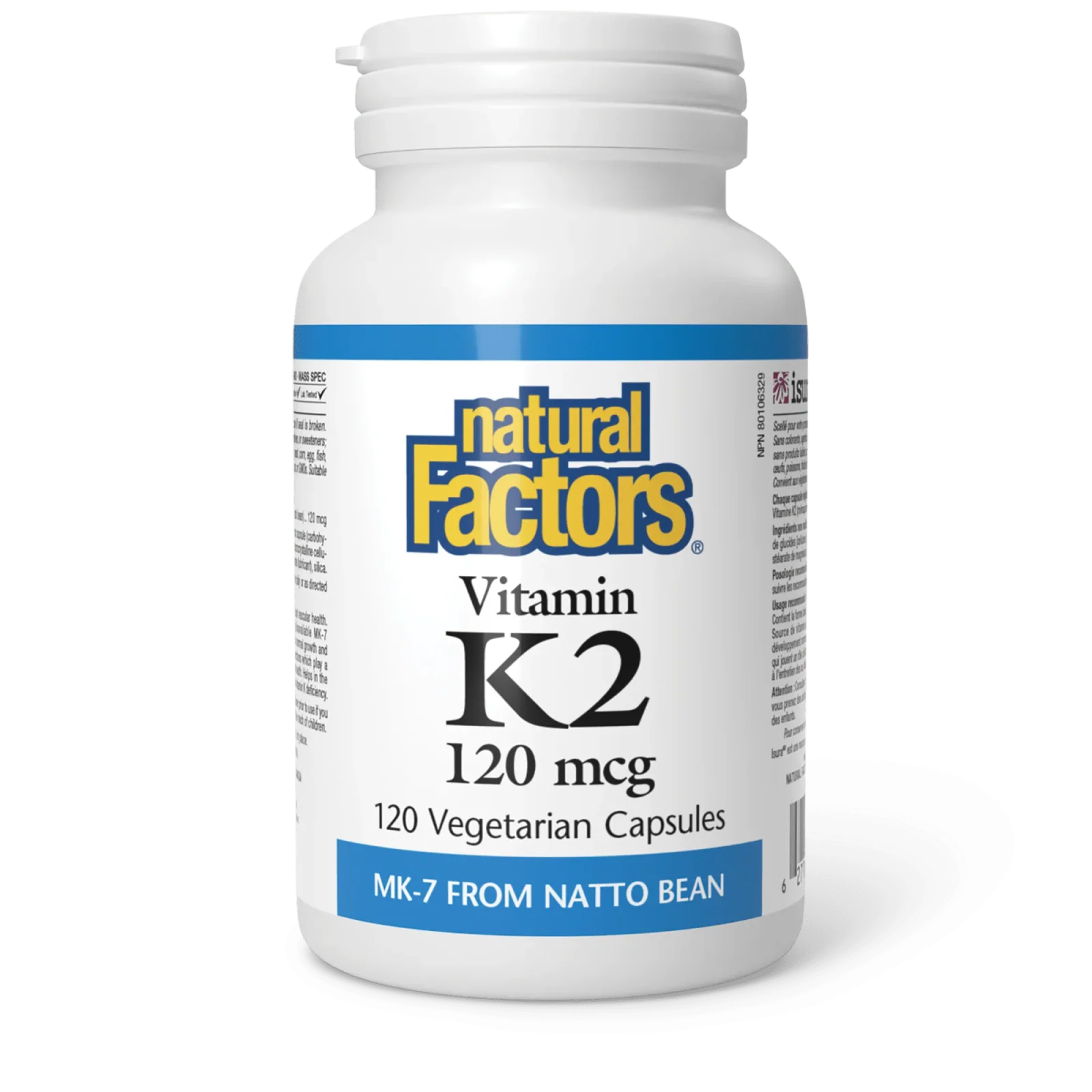 Natural Factors Vitamin K2 120mcg (60 | 120 Vcaps)