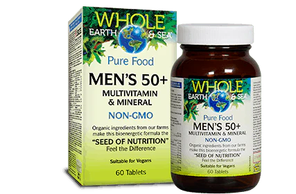 Natural Factors Whole Earth & Sea Men’s 50+ Multivitamin & Mineral (60 tablets)