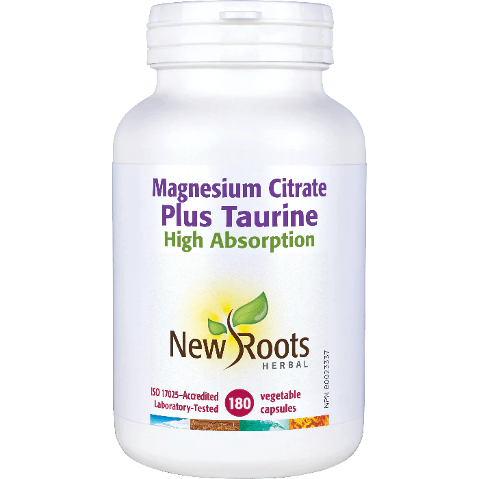 New Roots Magnesium Citrate Plus Taurine (180 caps)