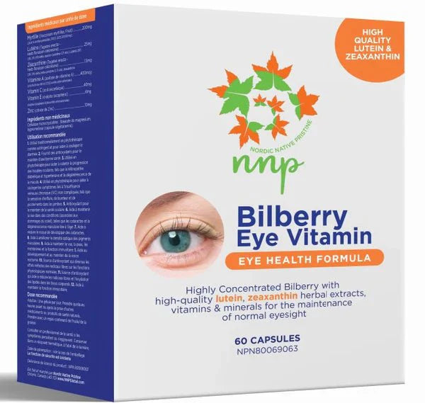 Nordic Native Pristine NNP Bilberry Eye Vitamin (60 caps)