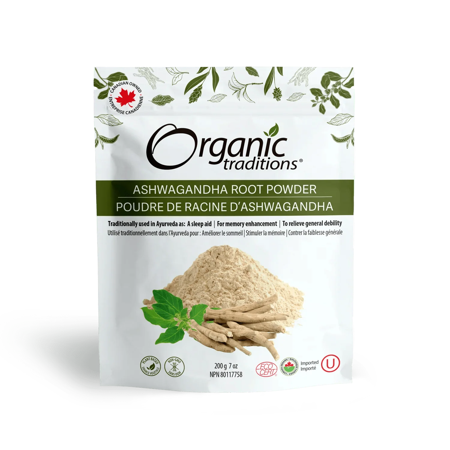 Organic Traditions Ashwagandha Root Powder (200 g)