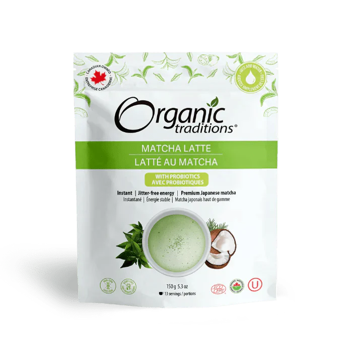Organic Traditions Organic Matcha Latte with Probiotics (150g)