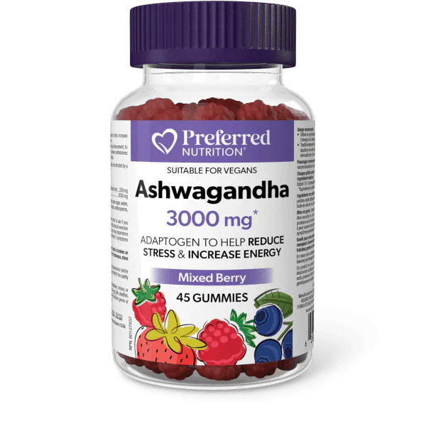 Preferred Nutrition Ashwagandha 3000mg (45 Gummies)